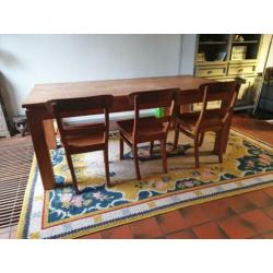 Teak houten eethoek
