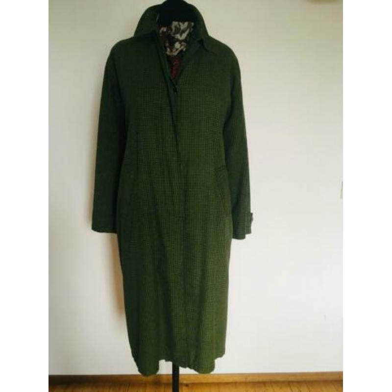 Mac & Maggie vintage geruite trenchcoat mt M