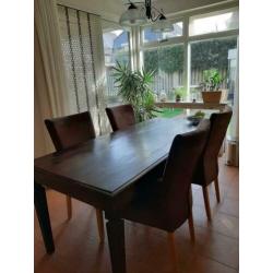 Massief mahonie houten tafel