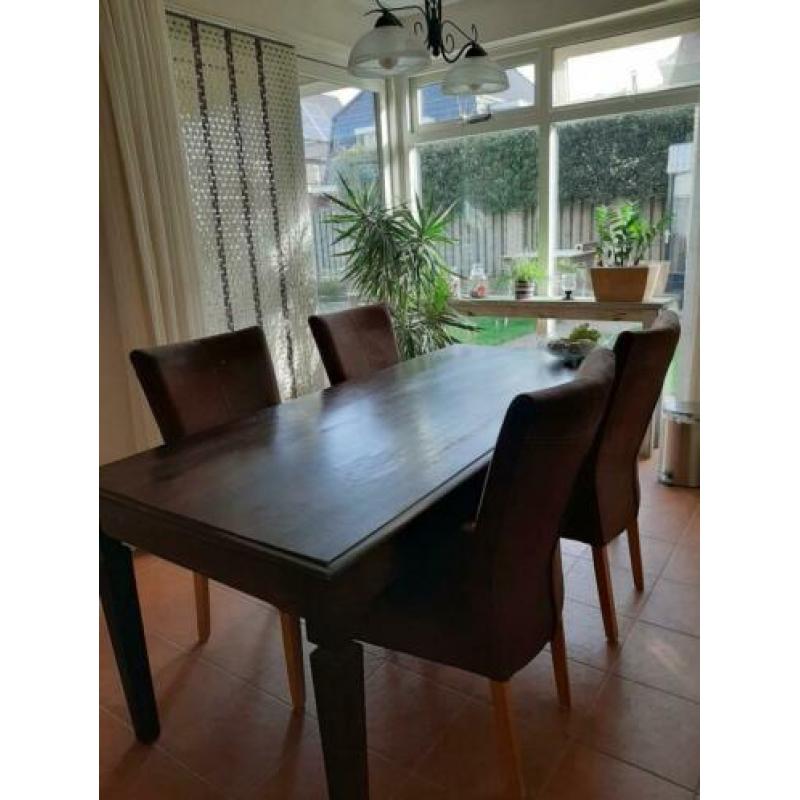 Massief mahonie houten tafel