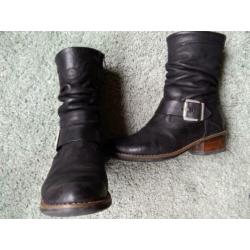Wolky laars leer zwart maat 37 nette staat boots biker boot