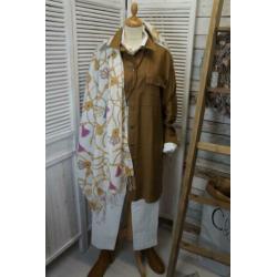 *NIEUW* Zijden/Cashmere pashmina met motief