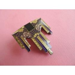 jwg Vintage 70s 80s Pierre Bex ART DECO stl emaille broche