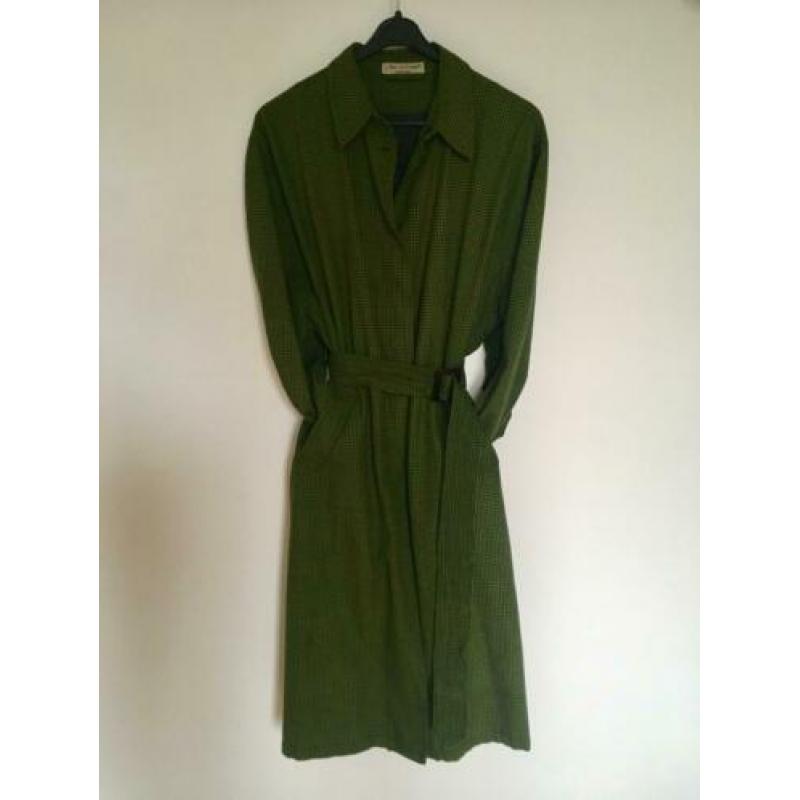 Mac & Maggie vintage geruite trenchcoat mt M