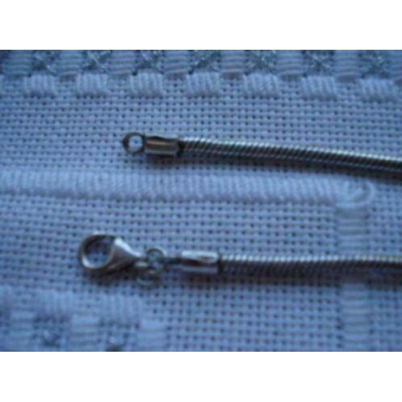 154 Zilveren ketting, 52 cm, gemerkt zwaardje, 32 gram