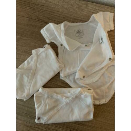 Petit Bateau overslag rompertjes, korte mouw, maat 50