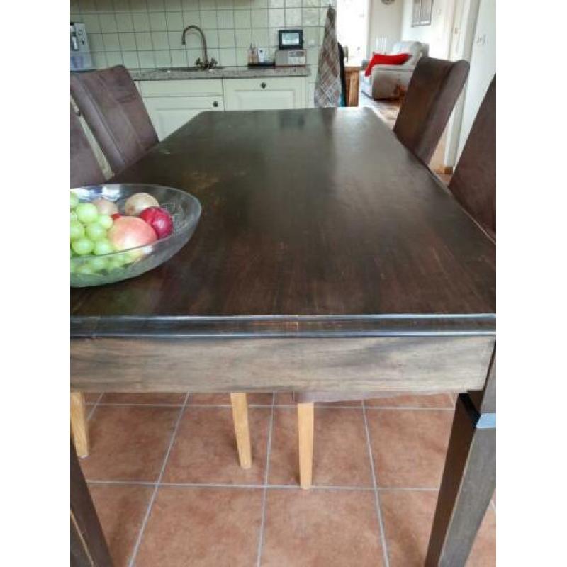 Massief mahonie houten tafel