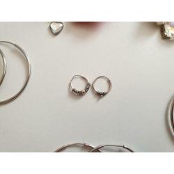 Oorbellen oorringen ringen oor hangers sieraden 9 stuks