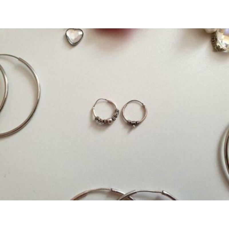 Oorbellen oorringen ringen oor hangers sieraden 9 stuks