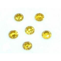 6 diamant edelstenen - diamanten briljant 0.36crt VS2 geel