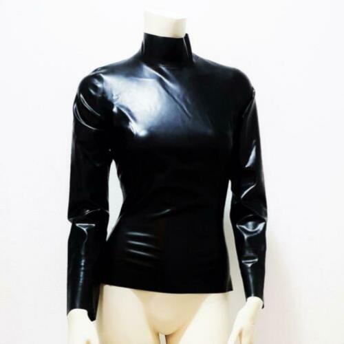 Latex top zwart sexy trendy stretch slank NIEUW mt. L: 60,-