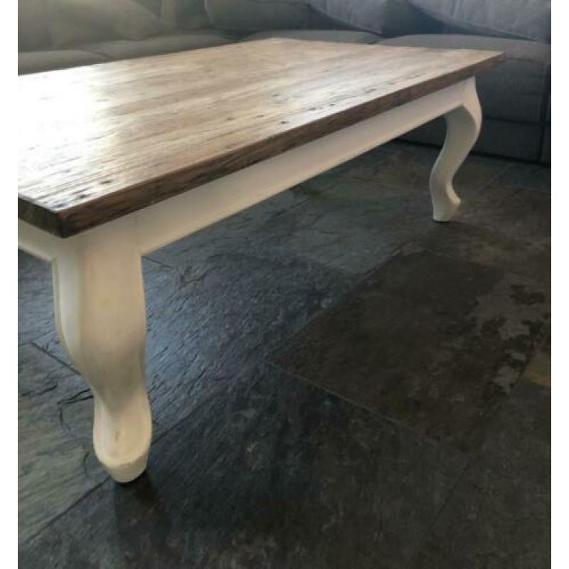 Salontafel (teak hout)met Queen Anne poten