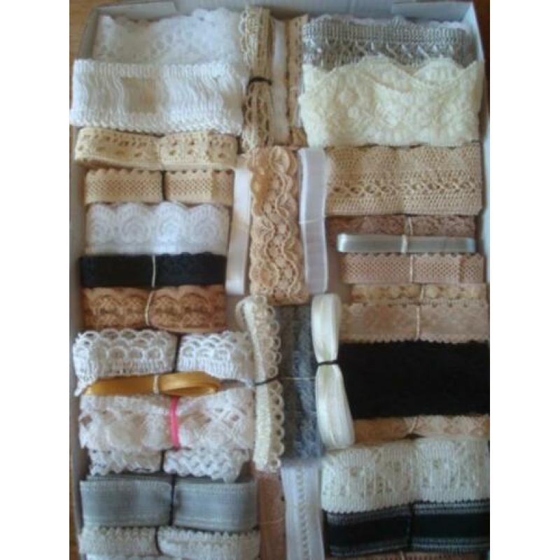 doosje kant en lint naturel kleuren nr 3