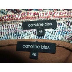 Leuke "gehaakte" jurk van Caroline Biss met print mt 44 / 46