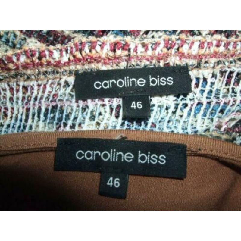 Leuke "gehaakte" jurk van Caroline Biss met print mt 44 / 46