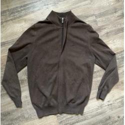 Mooi bruin vest Mc Gregor M met bijpassende blouse M