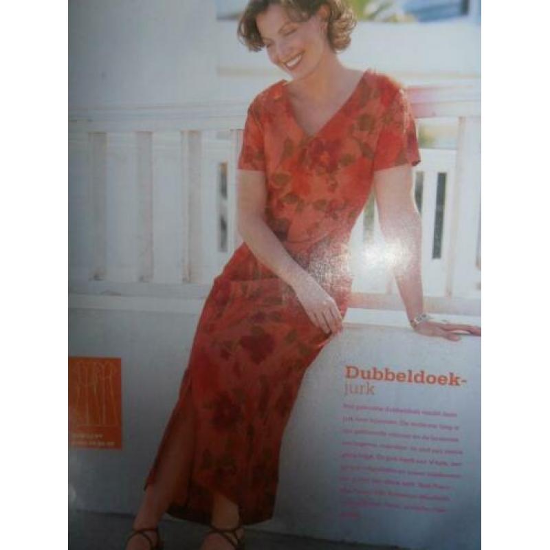 Knipmode juni 2001 patronen voor jurken en spijkerbroeken