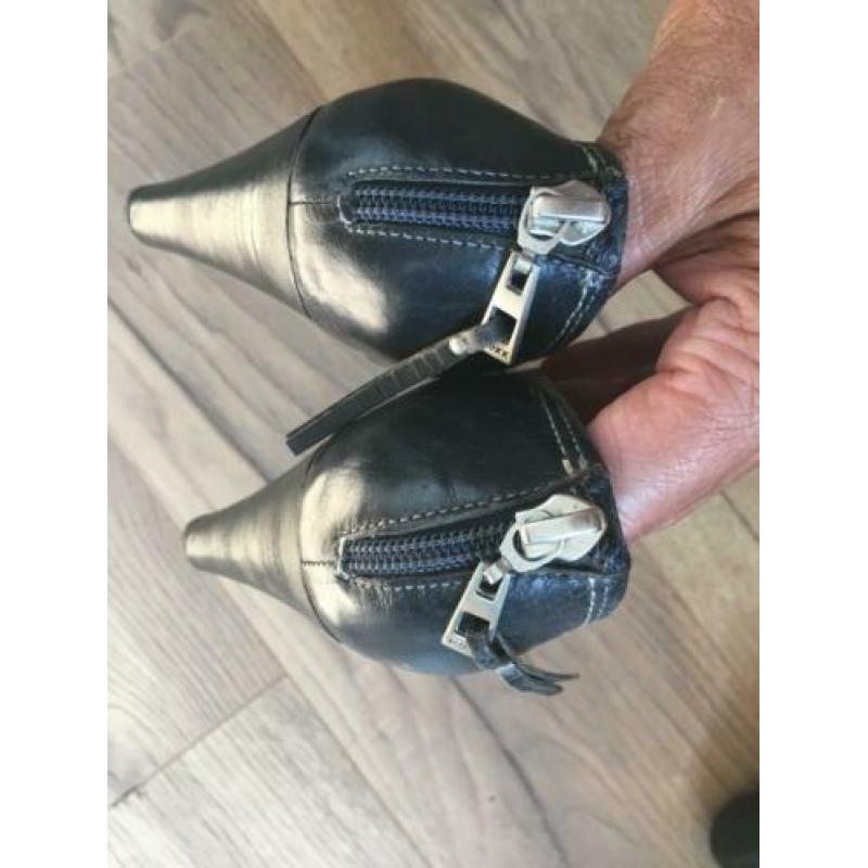 MEXX grijs leren pumps met plateau-zool mt 40