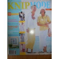 Knipmode juni 2001 patronen voor jurken en spijkerbroeken