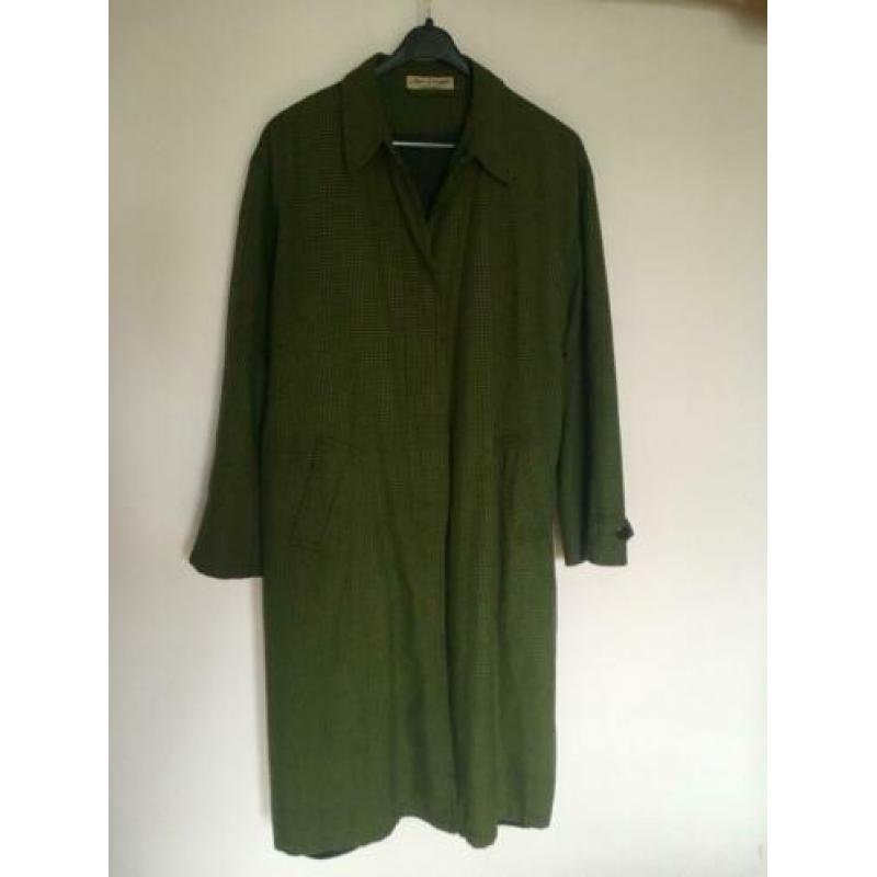 Mac & Maggie vintage geruite trenchcoat mt M