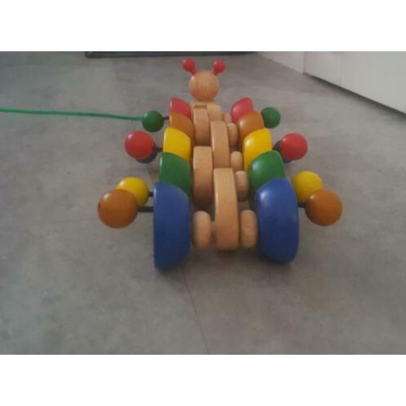 houten trek speelgoedrups