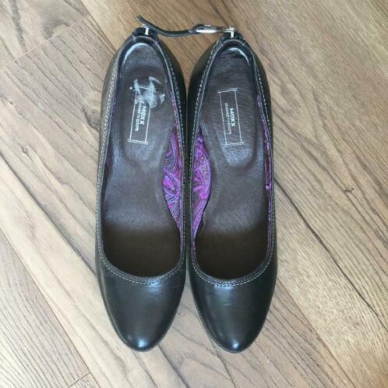 MEXX grijs leren pumps met plateau-zool mt 40