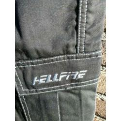 Zwarte Motorbroek merk hellfire maat 48/50