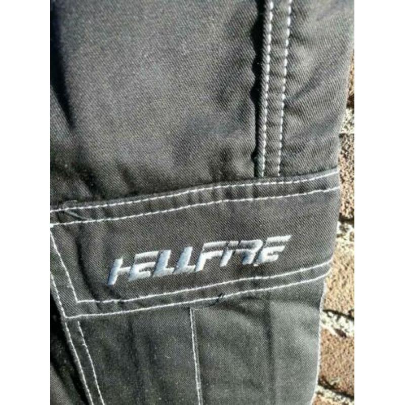Zwarte Motorbroek merk hellfire maat 48/50