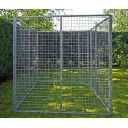 Kattenren gegalvaniseerd B=120 x D=180 x H= 180 cm