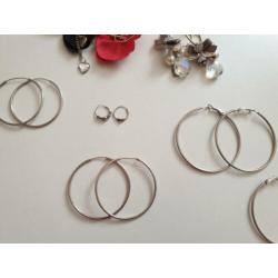 Oorbellen oorringen ringen oor hangers sieraden 9 stuks