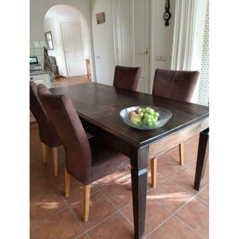 Massief mahonie houten tafel