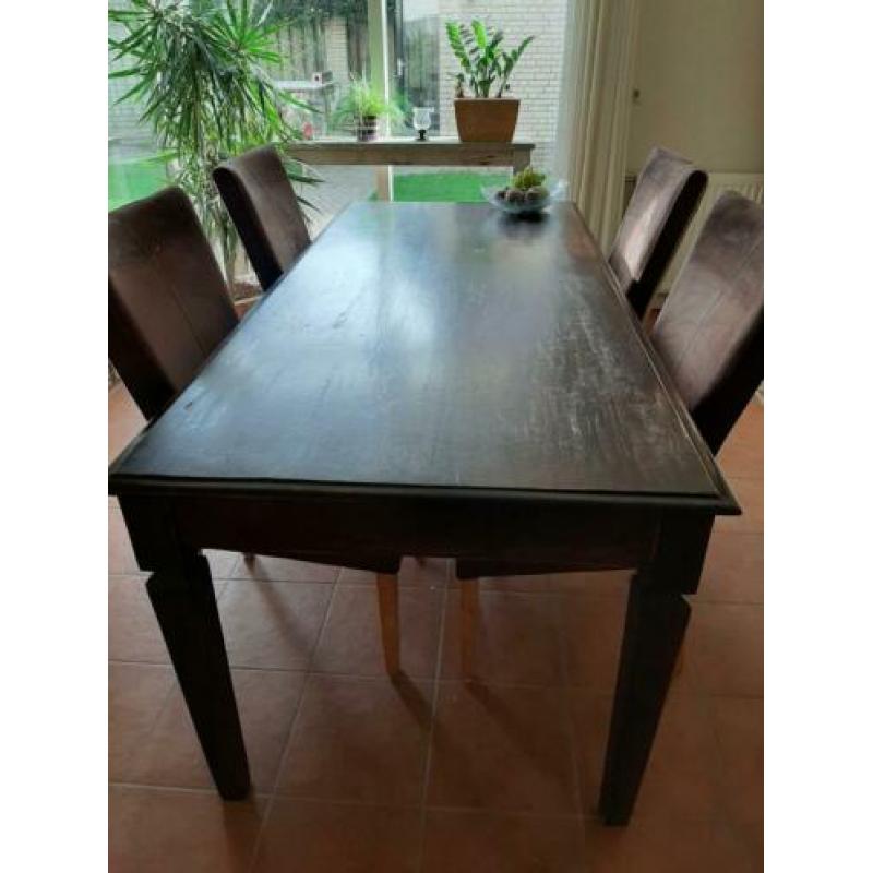 Massief mahonie houten tafel