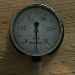 Econosto manometer, 0 tot 1 bar onderaansluiting