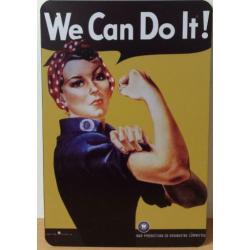 We can do it Rosie reclamebord wandbord van metaal 30x20cm