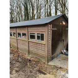 Betonnen schuur