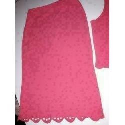 Roze set top & 3 kwart lange rok stretch size L Bieden