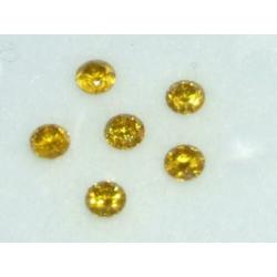 6 diamant edelstenen - diamanten briljant 0.36crt VS2 geel