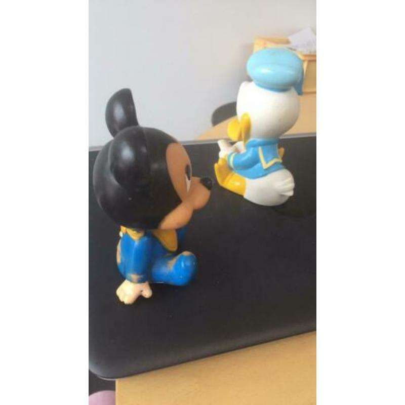 Baby Donald Duck en Baby Mickey Mouse. Vintage