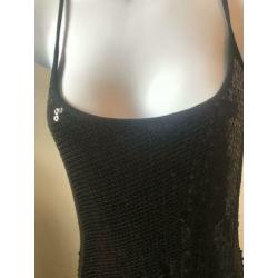 'c&a pailletten black dress zwart JURKJE maat s feest