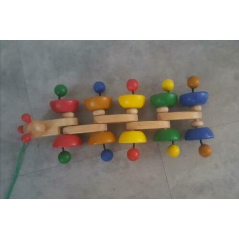 houten trek speelgoedrups