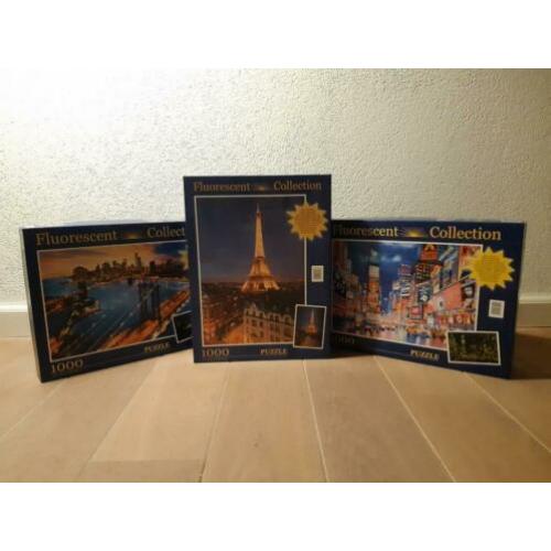 3x legpuzzel, Clementoni, Fluorescent Collection