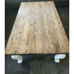 Salontafel (teak hout)met Queen Anne poten