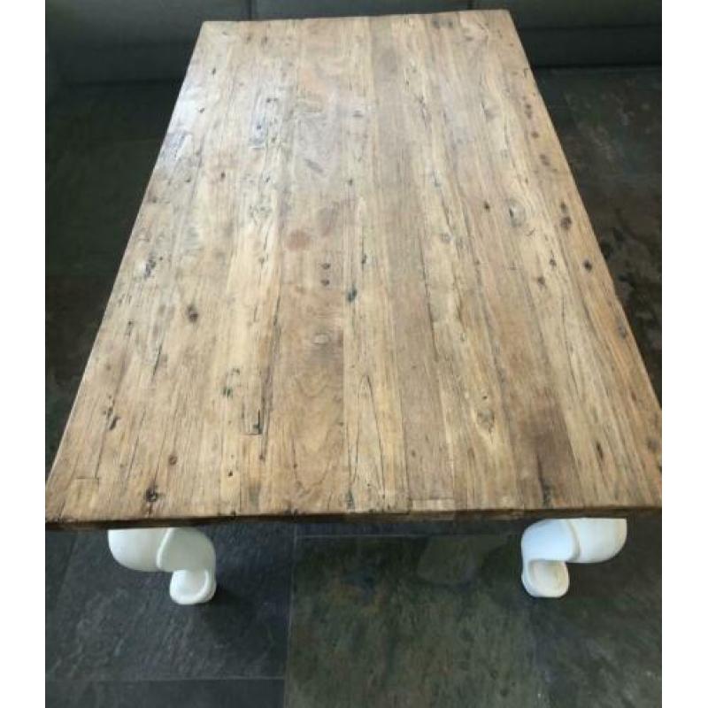 Salontafel (teak hout)met Queen Anne poten