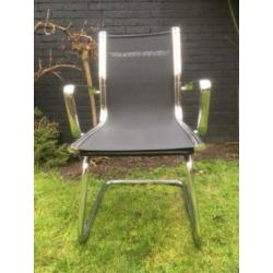 Chromen bureaustoel