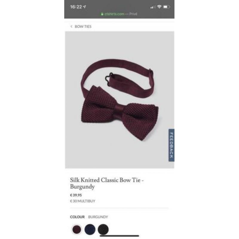 Vlinderdas Charles Tyrwhitt nieuw in doos