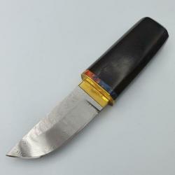 Damast San Mai Custom Samurai Desing Collector mes / zakmes