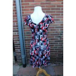 Jurk rood/grijs Sweet Miss mt L