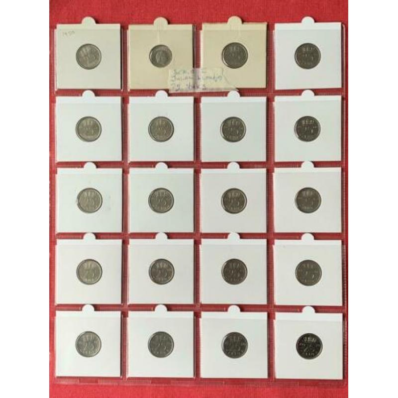 Complete Serie Nr1 met 29 Juliana Kwartjes van 1950 t/m 1980