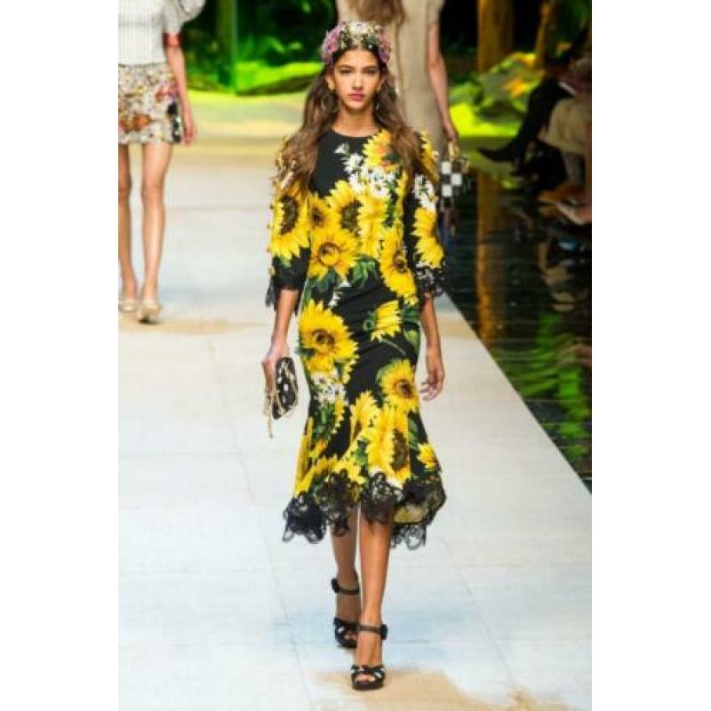 Dolce Gabbana Lemon Céline Sandalen sleehak strawwedge *NEW*
