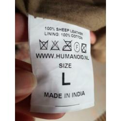 Humanoid lamsuede jas (dames). Maat L, supersoepel en zacht